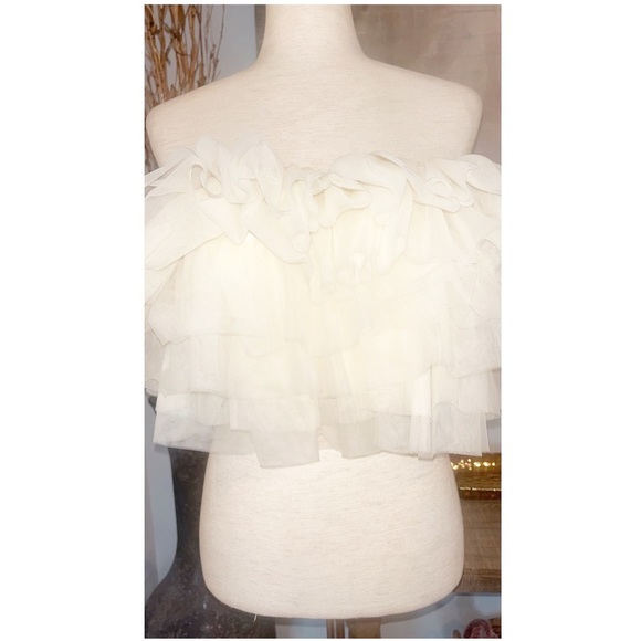 NWOT Sunday in Brooklyn / Anthropologie layered tulle top sz S - Picture 5 of 8